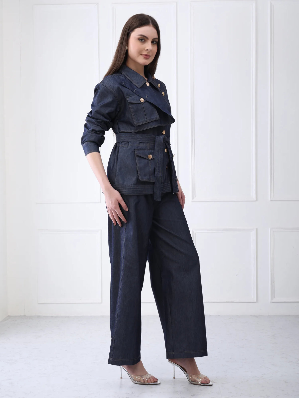 Belted Denim Co-ord Set