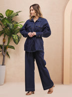 Drawstring Denim Co-ord Set