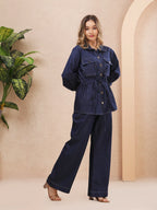 Drawstring Denim Co-ord Set