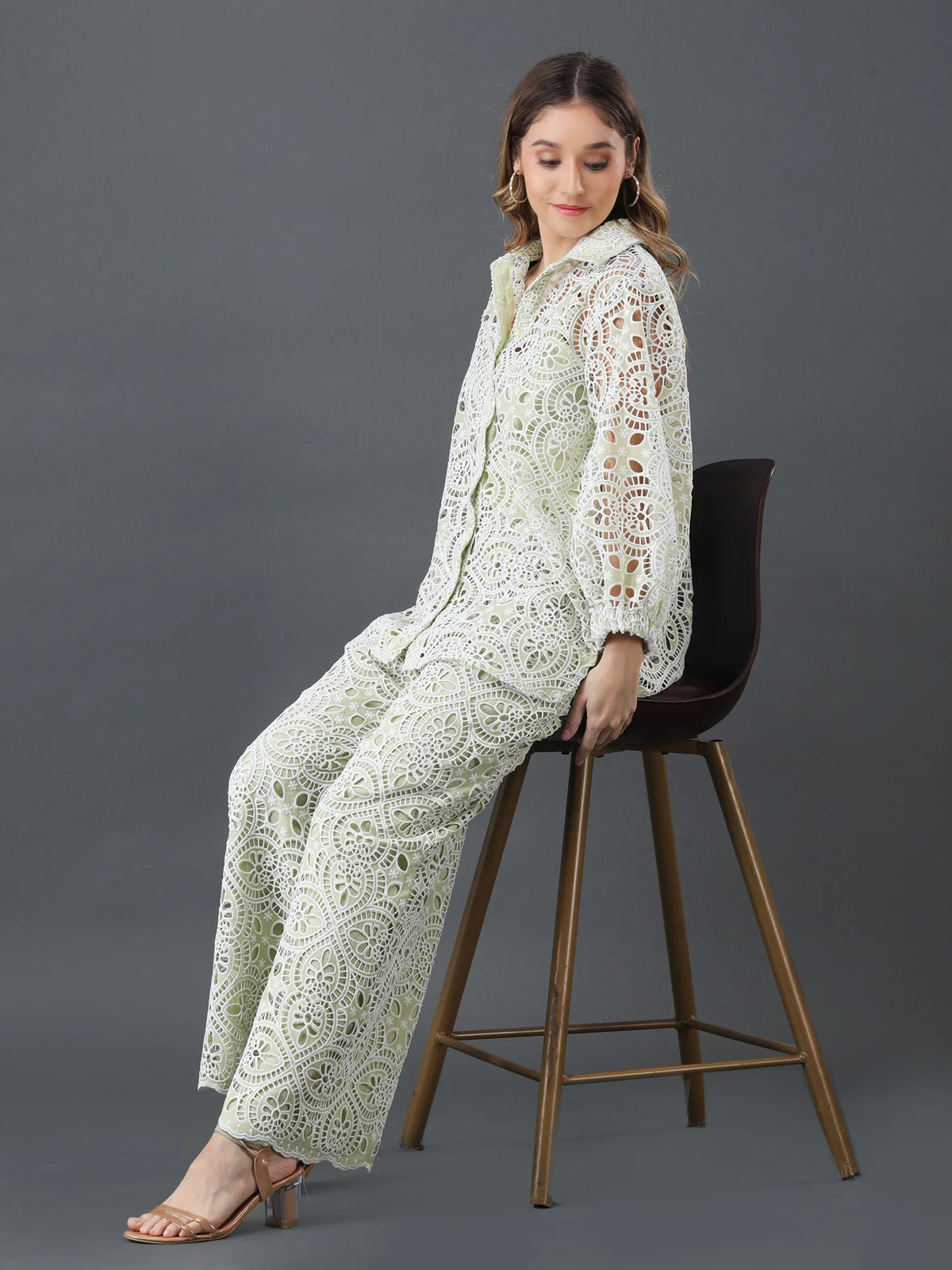 Meadow Lace Button-down Co-ord Set