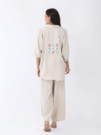 Crochet Co-ord Set in Oatmeal Beige