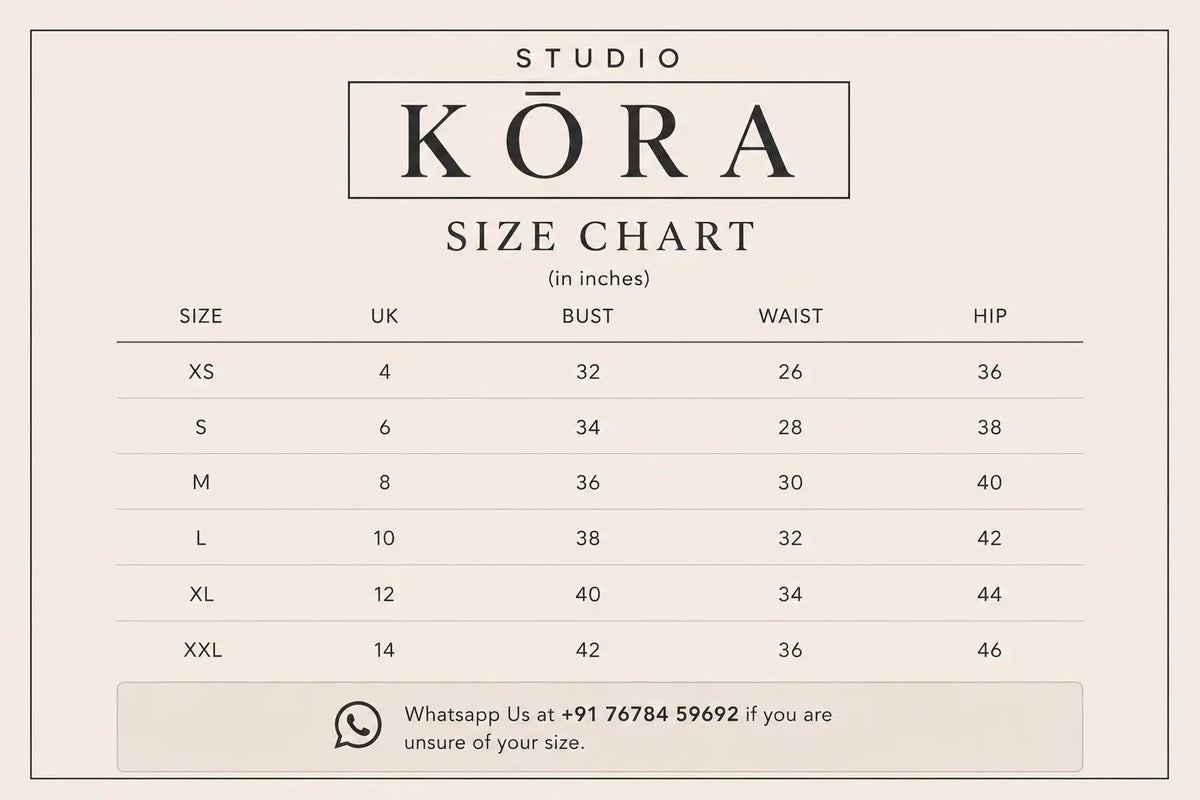 Size Chart — inches